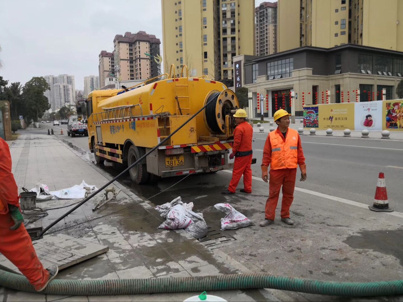 金山屯排污管道清淤-管道清洗